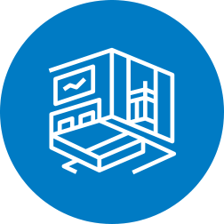 icon home remodeling blue